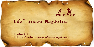 Lőrincze Magdolna névjegykártya